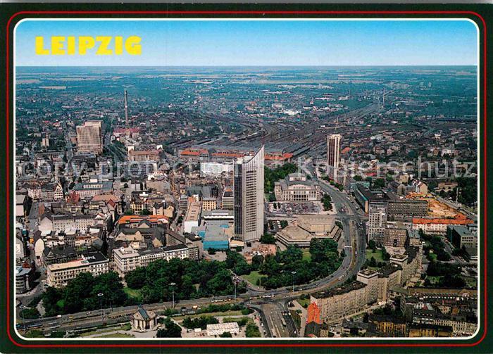 LEIPZIG Sachsen Fliegeraufnahme Messestadt