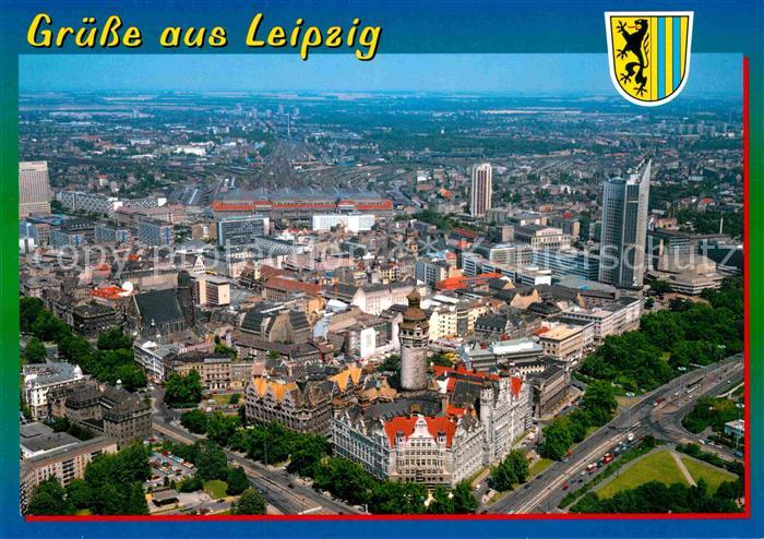 LEIPZIG Sachsen Fliegeraufnahme Messestadt