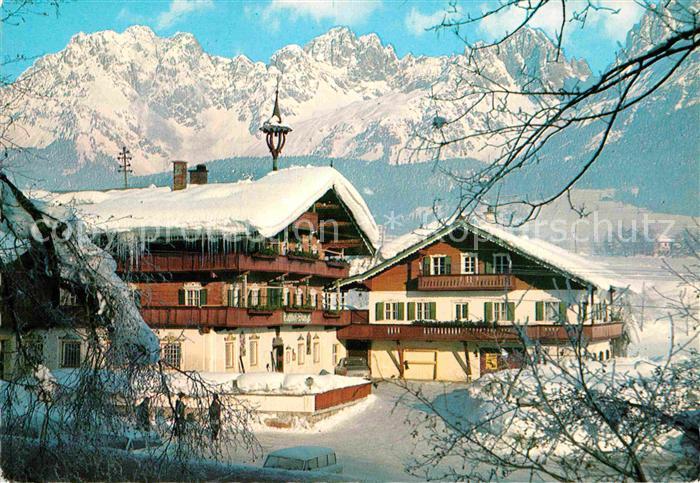 Going Wilden Kaiser Tirol Gasthaus Stanglwirt tief verschneit