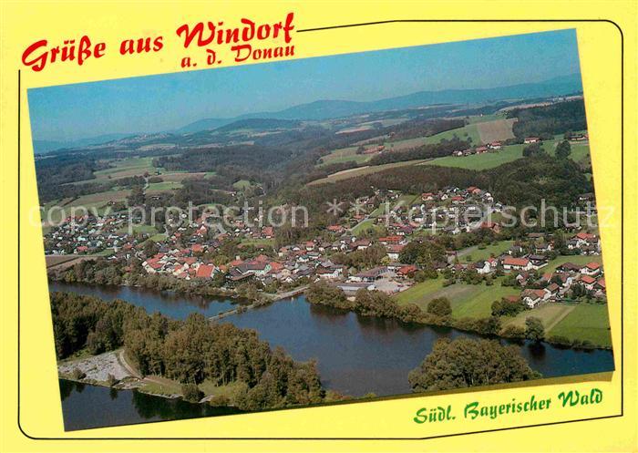Windorf Niederbayern Fliegeraufnahme mit Donau