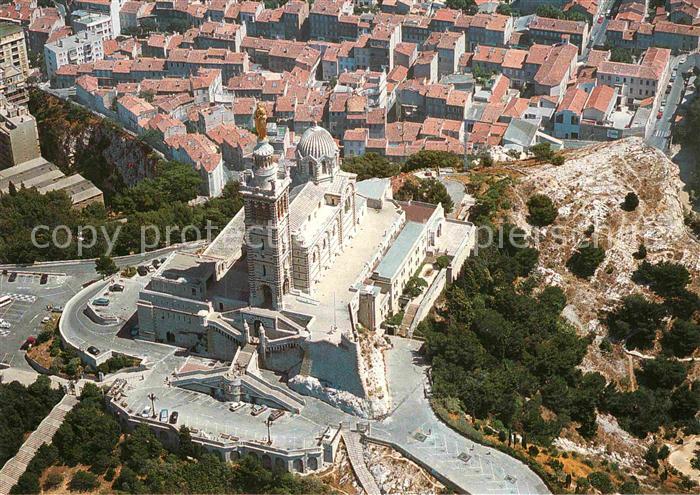 Marseille Bouches-du-Rhone Fliegeraufnahme Notre Dame de la Garde