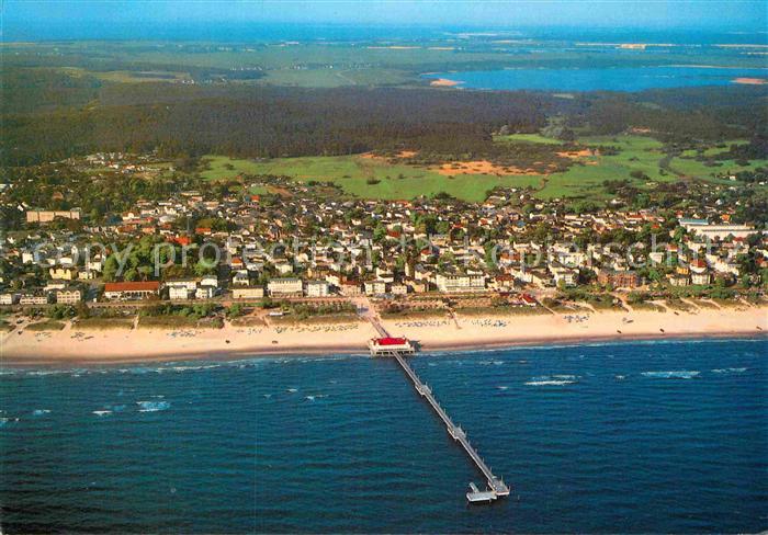 Ahlbeck Ostseebad Fliegeraufnahme Seebruecke mit Gothensee
