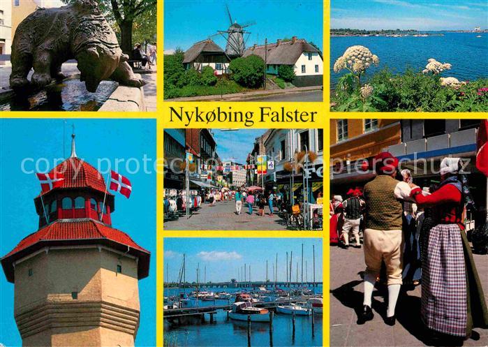 Nykobing Falster Ejegol Moelle Havnen Ostergade Folkedansere