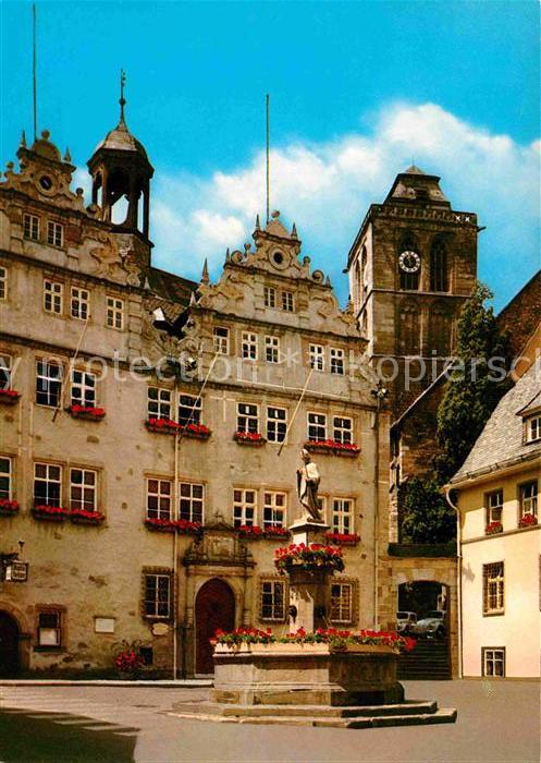 Bad Hersfeld Brunnen mit Rathaus
