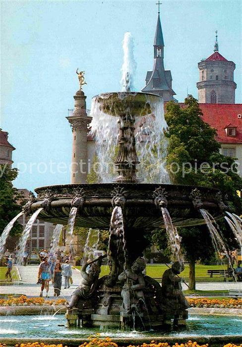 STUTTGART  CITY Schlossplatz Brunnen