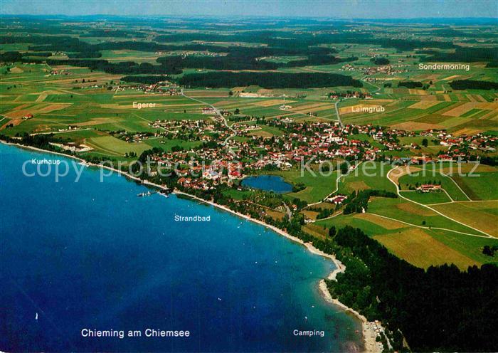 Chieming Chiemsee Fliegeraufnahme
