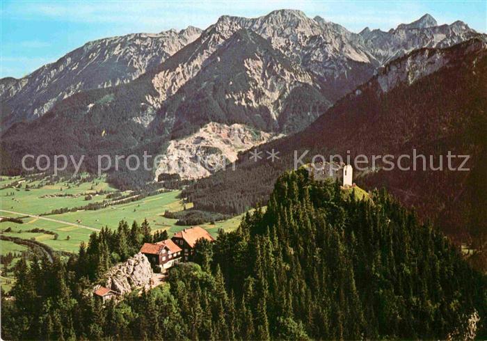Pfronten Ostallgaeu Bayern Fliegeraufnahme Burgruine Falkenstein