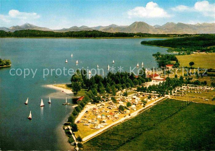 Waging See Fliegeraufnahme Strandkurhaus Campingplatz