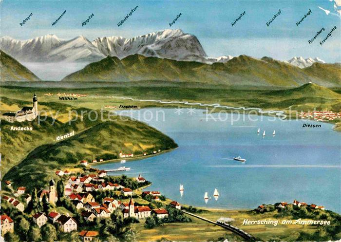 Herrsching Ammersee Fliegeraufnahme