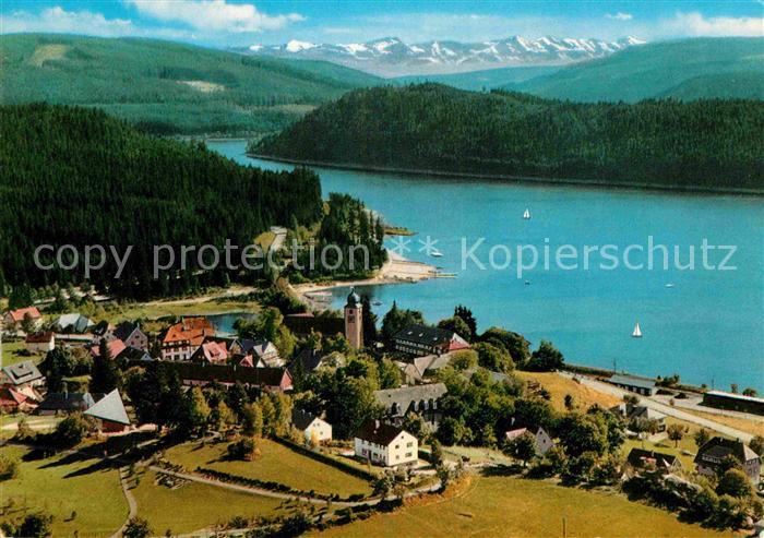 Schluchsee Fliegeraufnahme mit Kirche