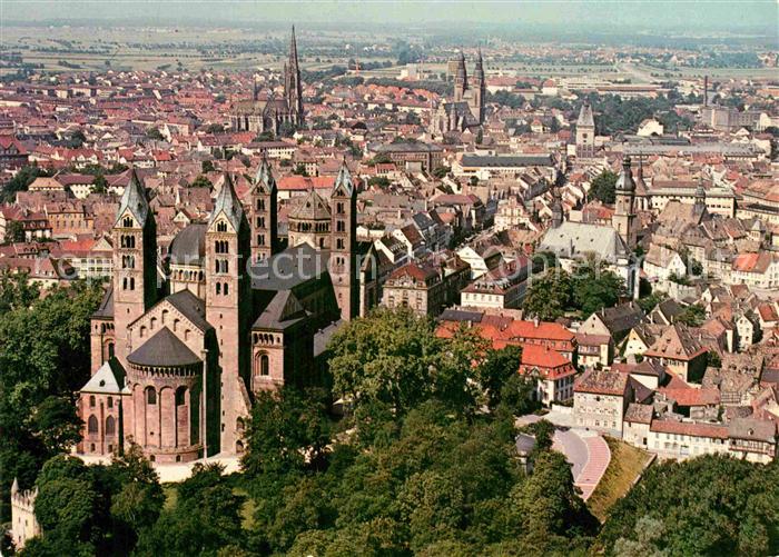Speyer Rhein Fliegeraufnahme Kaiserdom