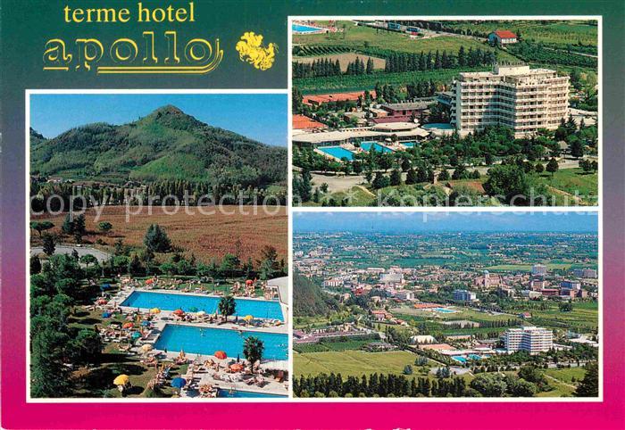 Montegrotto Terme Fliegeraufnahme Terme Hotel ApolloSchwimmbad