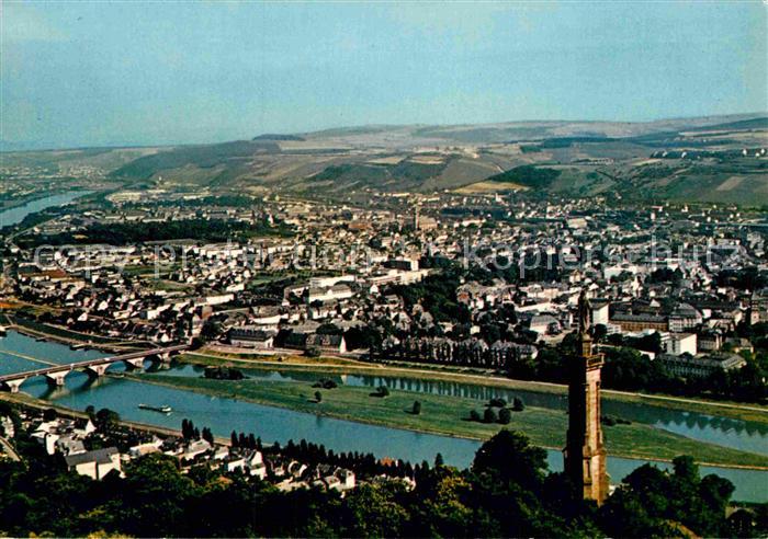 TRIER  CITY Fliegeraufnahme Mariensaeule