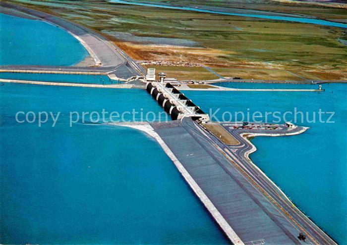 Vollerwiek Fliegeraufnahme Eiderdamm mit Sperrwerk