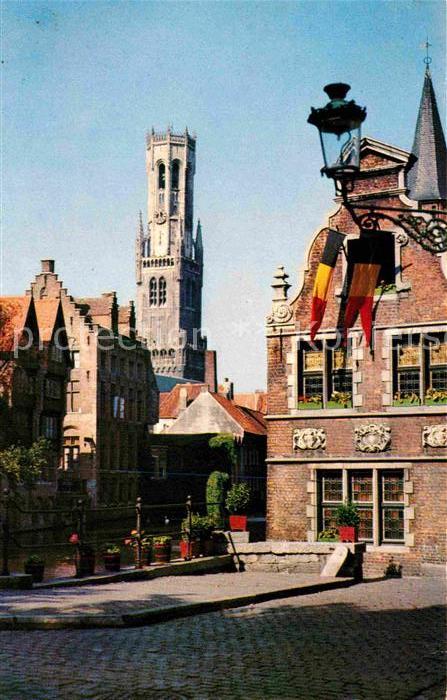Bruges BRUGGE Belgie Quai du Rosaire et Beffroi