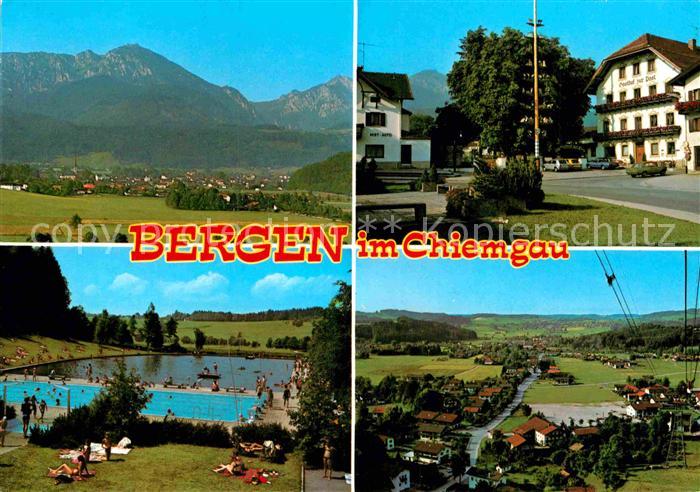 Bergen Chiemgau Panorama Luftkurort am Hochfelln Bayerische Alpen Freibad Sessel
