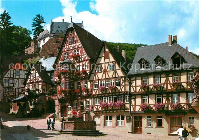 Miltenberg Main Historischer Marktplatz 15. Jhdt. Fachwerkhaeuser Schnatterloch