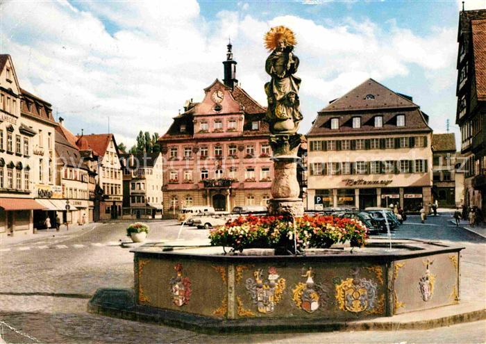 Schwaebisch Gmuend Marktplatz Brunnen