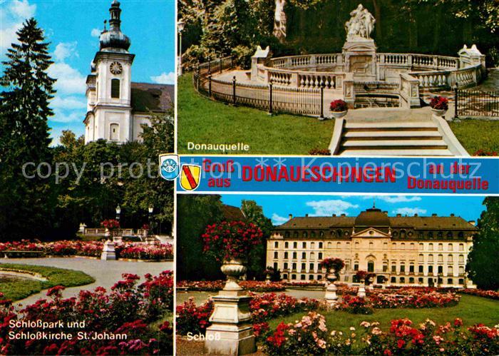 Donaueschingen Schlosspark Schlosskirche St Johann Donauquelle Schloss