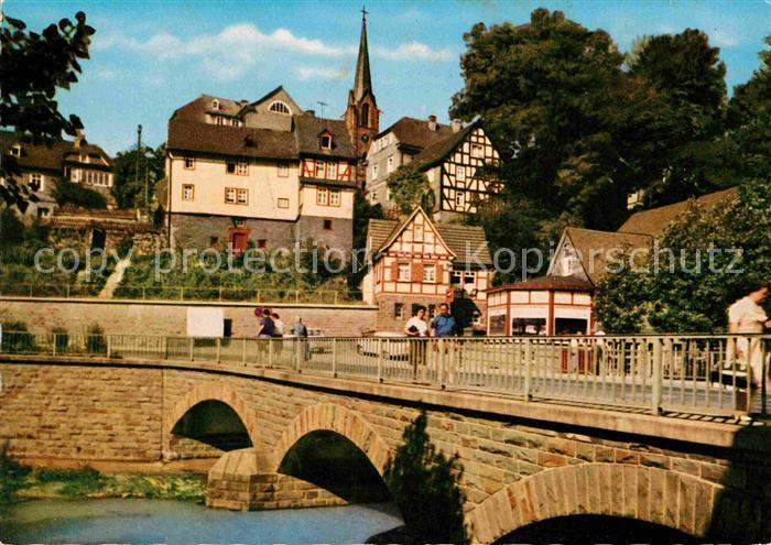 Bad Berleburg Bruecke Altstadt Luftkurort im Wittgensteiner Berg und Waldland
