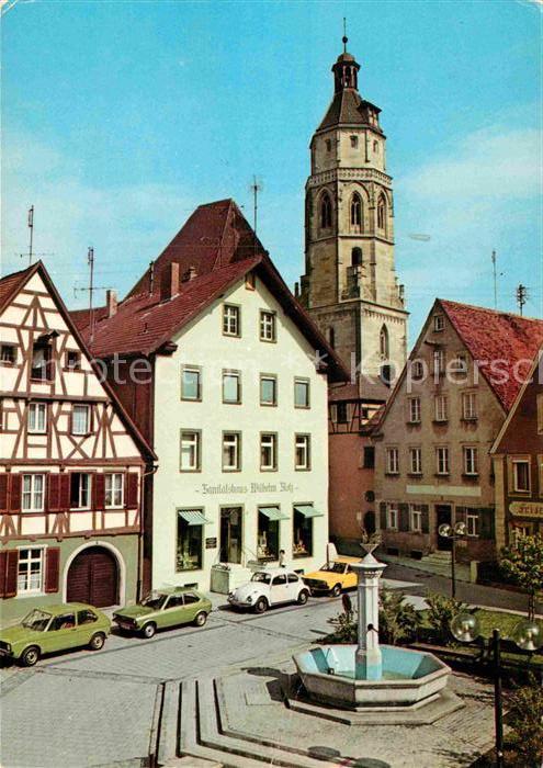 Weissenburg Bayern Platz Brunnen Altstadt Kirche