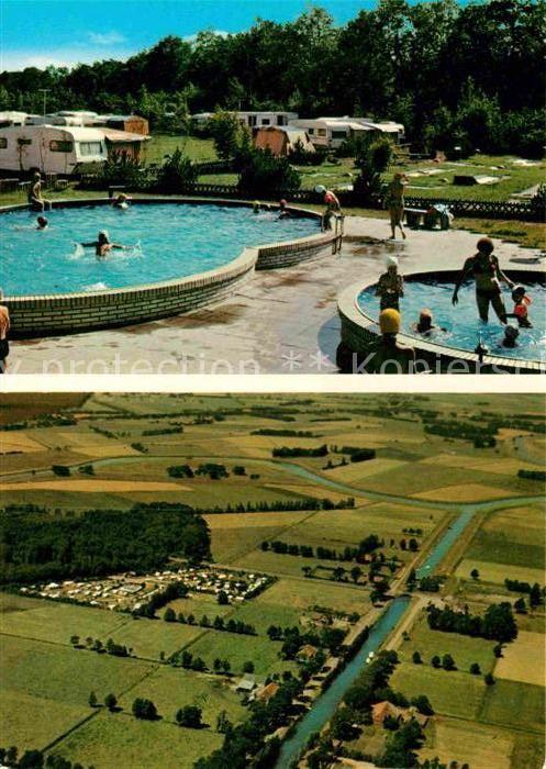Barssel Campingplatz Elisabethfehn Swimming Pool Fliegeraufnahme