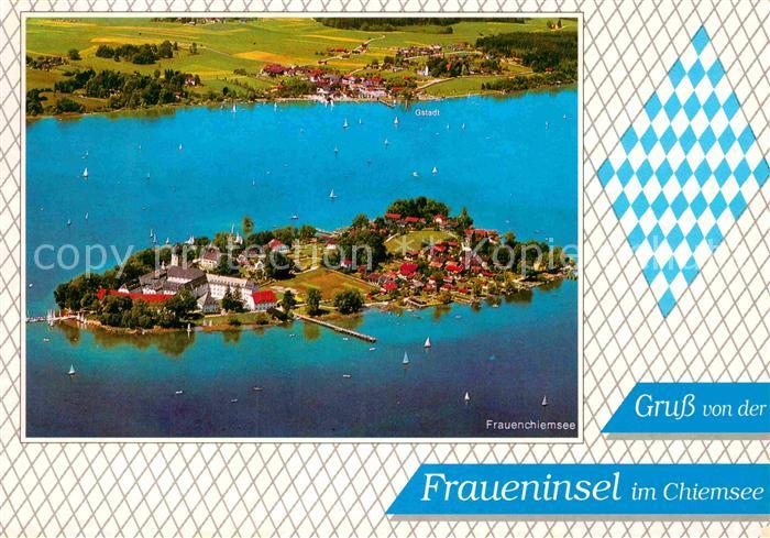 Fraueninsel Chiemsee Kloster Frauenwoerth Fliegeraufnahme