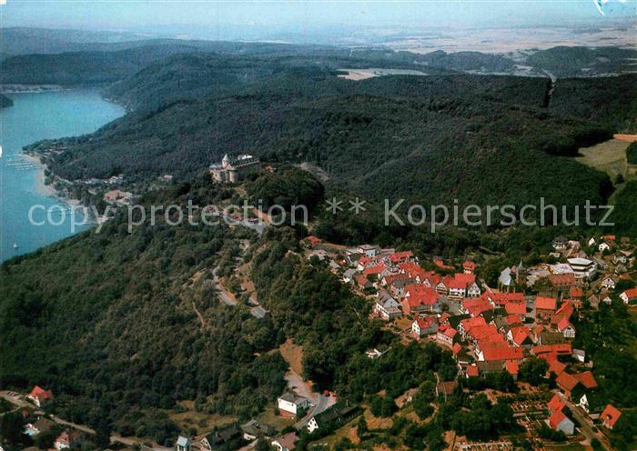Waldeck Edersee Edertalsperre Schloss Fliegeraufnahme