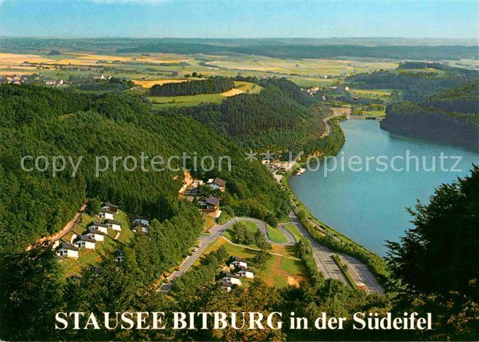 Biersdorf See Stausee Naturpark Suedeifel Fliegeraufnahme
