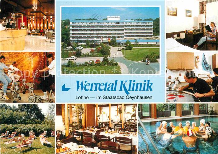 Loehne Werratal Klinik Restaurant Fitnessraum Hallenbad Liegewiese