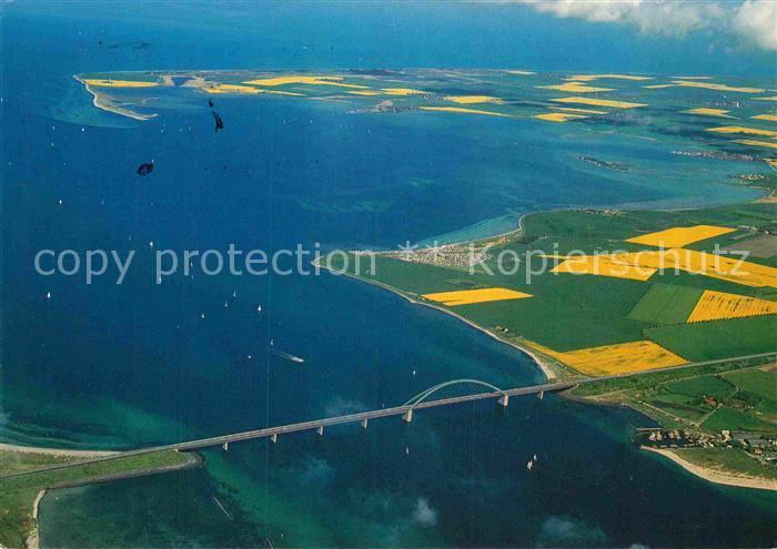 Fehmarn Fehmarnsundbruecke Fliegeraufnahme