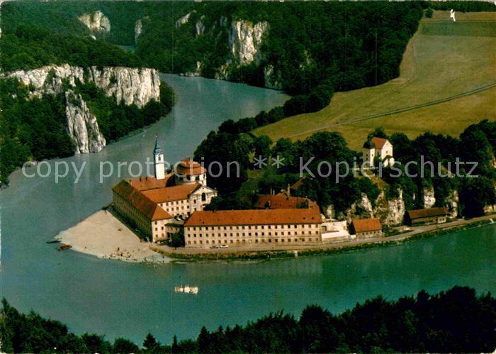 Weltenburg Kelheim Kloster an der Donau Fliegeraufnahme