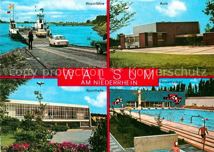 Walsum Duisburg Rheinfaehre Aula Alwetterbad Sporthalle