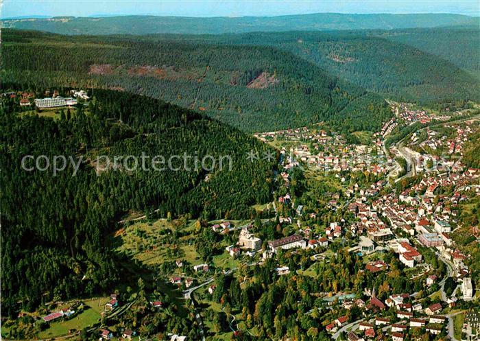 Wildbad Schwarzwald Fliegeraufnahme mit Sommerberg