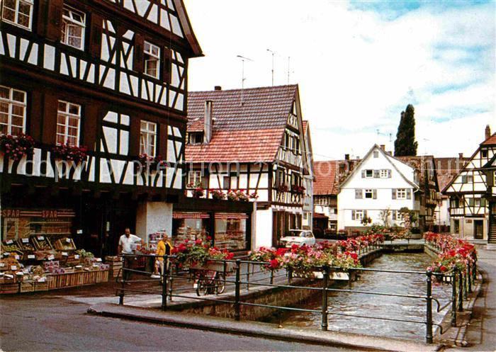 Oberkirch Baden Partie am Bach mit Fachwerk