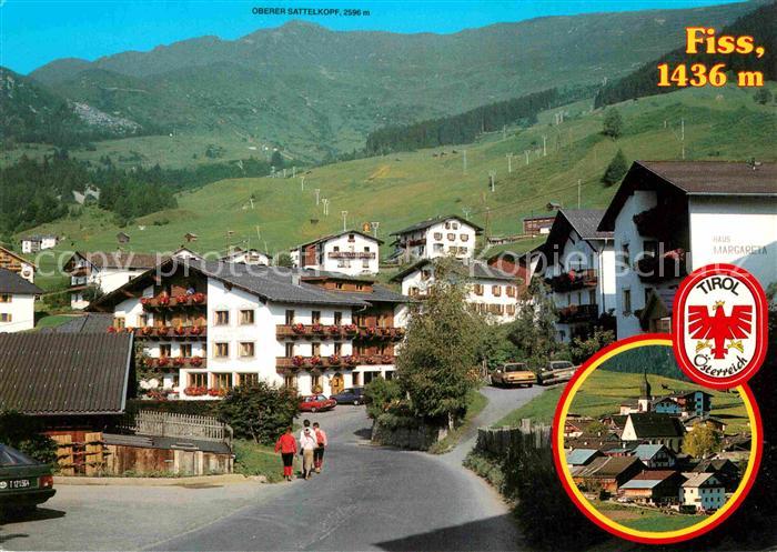 Fiss Tirol Ortspartie mit Oberen Sattelkopf