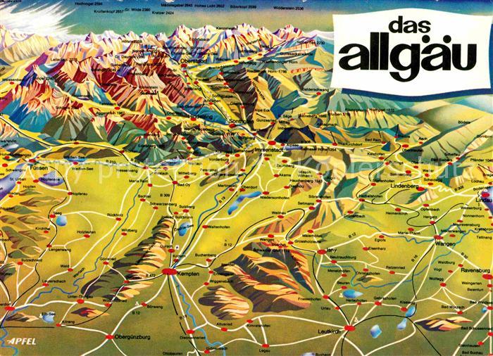 Allgaeu Region Panoramakarte