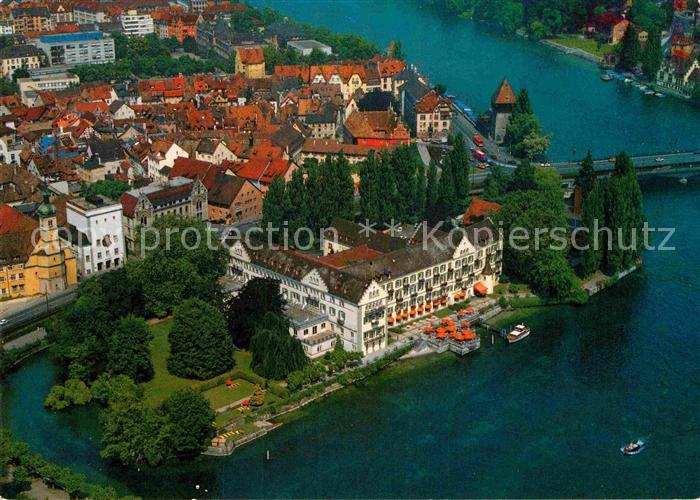 Konstanz Bodensee Fliegeraufnahme Steigenberger Inselhotel