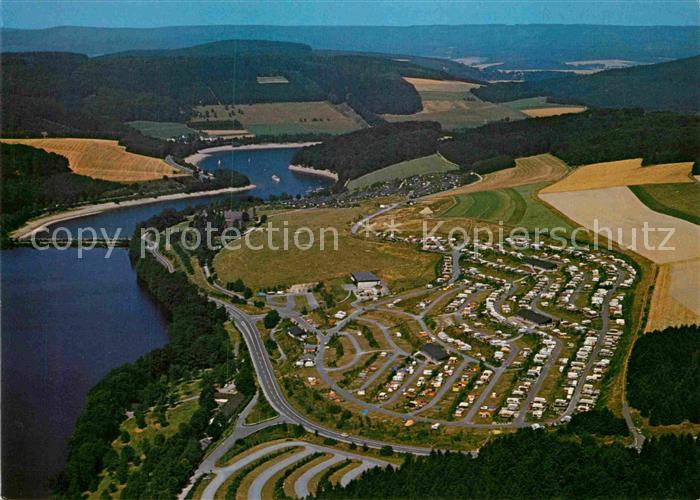 Meschede Camping Hennesee Fliegeraufnahme