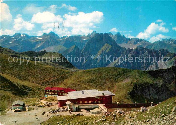 Nebelhorn Bergstation mit Hornbachkette Kratzer Krottenkopf