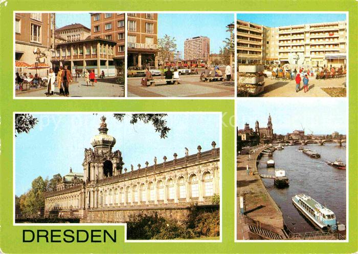 DRESDEN Elbe Gewandhausstrasse Pirnaischen Platz Neustaedter Markt Zwinger Krone