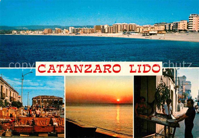Catanzaro Strand Sonnenuntergang Markt