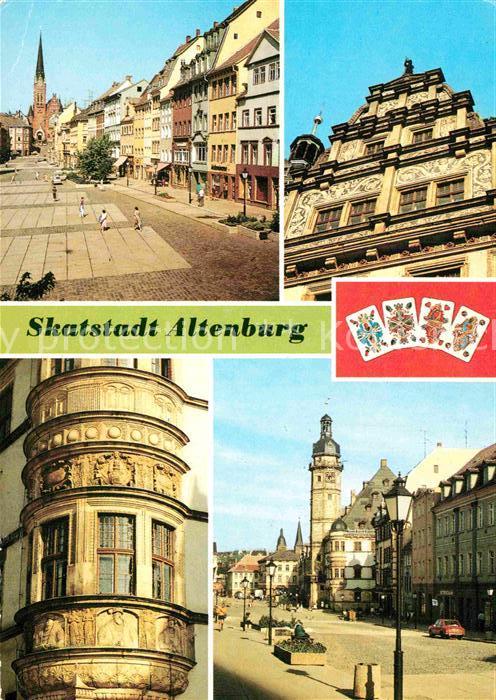Altenburg Thueringen Markt Rathausgiebel Renaissance Erker Rathaus