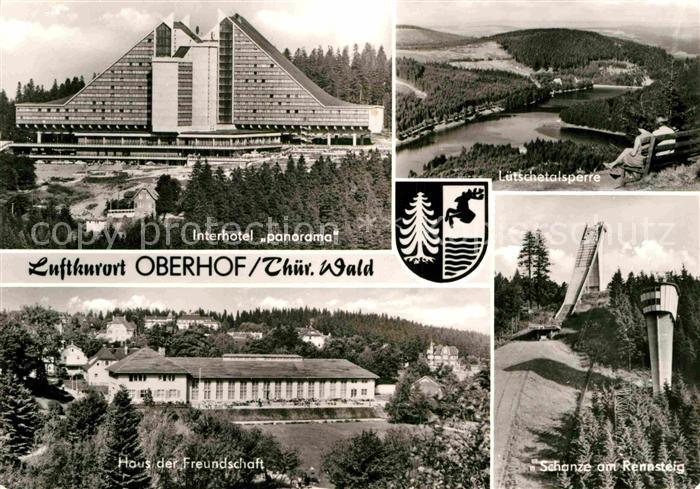 Oberhof Thueringen Schanze am Rennsteig Haus der Freundschaft Interhotel Panoram