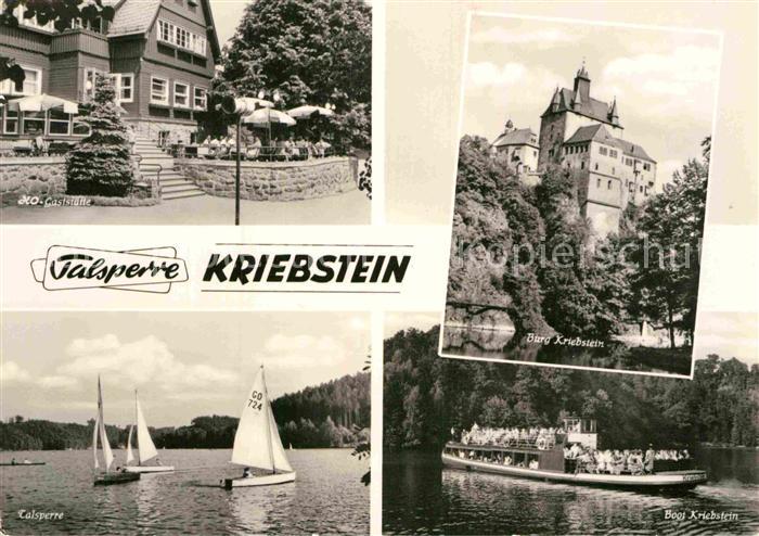 Kriebstein Gaststaette Talsperre Burg Bootsfahrt