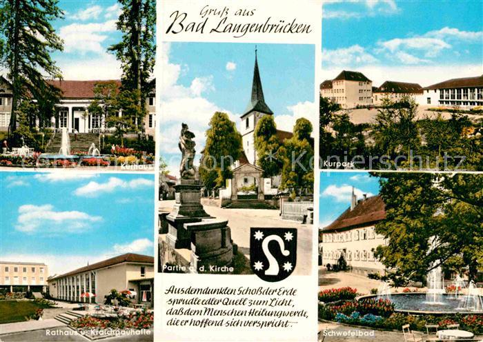 Bad Langenbruecken Bad Schoenborn Kurhaus Rathaus Kraichgauhalle Kurpark Schwefe