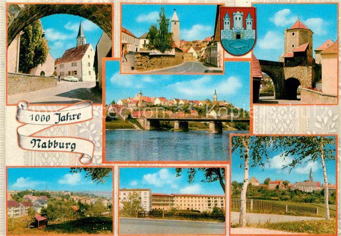 Nabburg Burg Bruecke Kirche Teilansicht