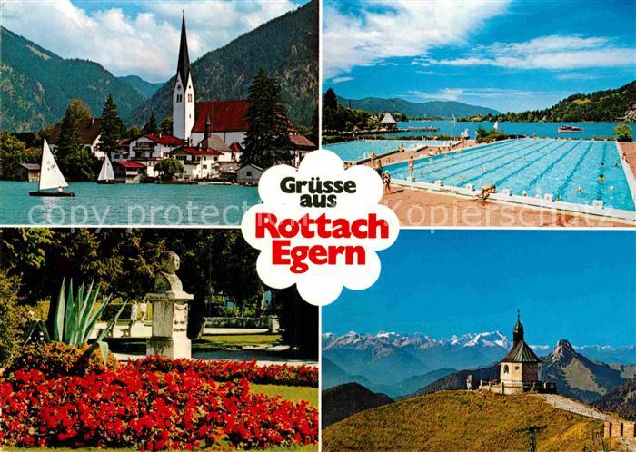 Rottach-Egern Katholische Kirche Egener Bucht See- Warmbad  Kurpark