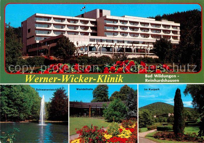 Bad Wildungen Schwanenteich Wandelhalle Kurpark Werner Wicker Klinik