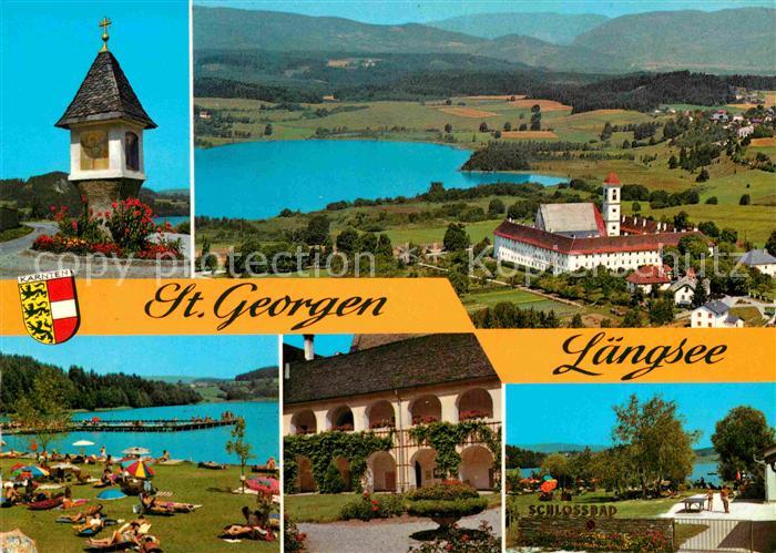 St Georgen Gailtal Fliegeraufnahme Kloster Badestrand Schlossbad